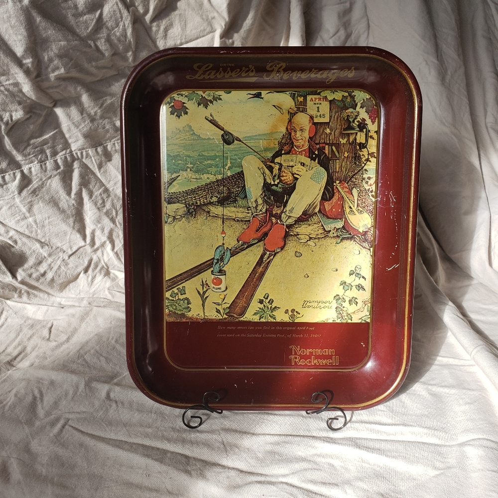 Norman Rockwell Limited Edition 1977 "April Fool's Day" Collector's Tray